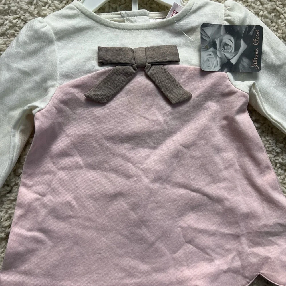 JILLIANS CLOSET GIRLS 2 PIECE PANTS/TOP SET SO SWEET SIZE 0-3 MONTHS NWT